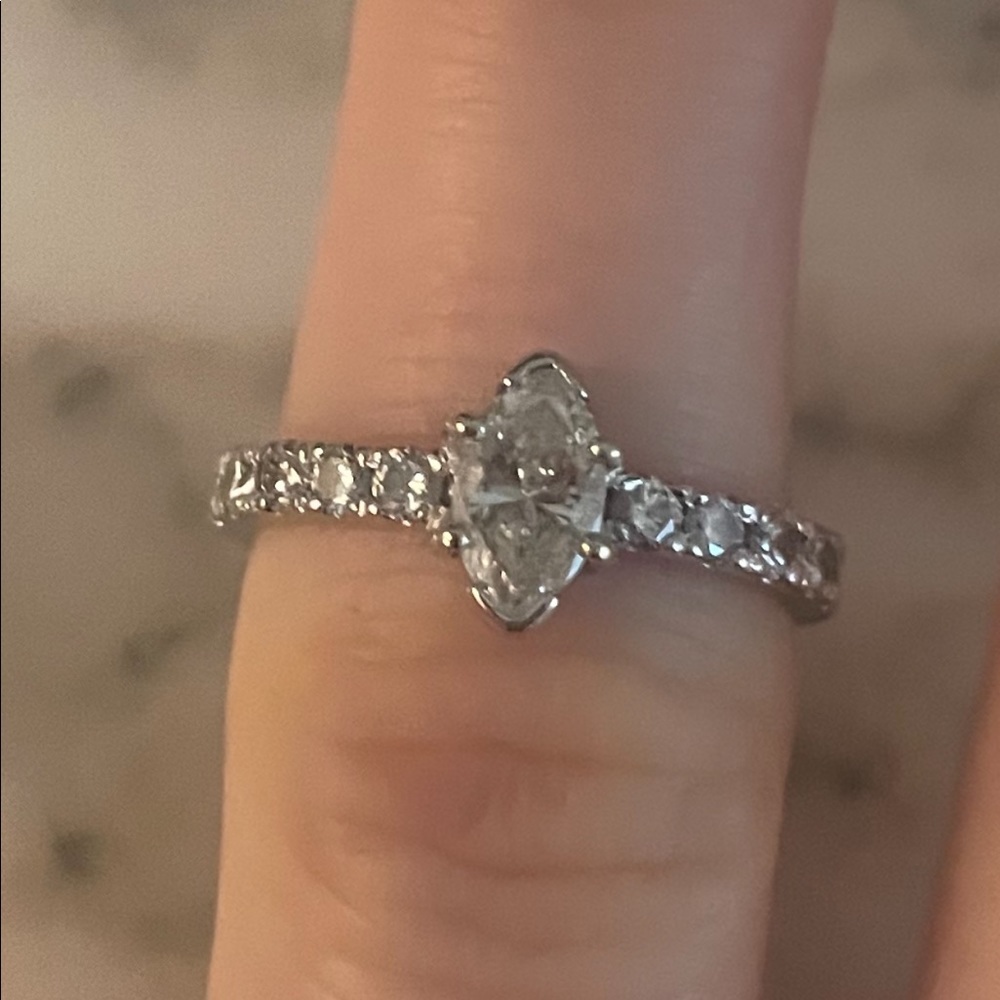 Rare Marquise Diamond engagement/wedding ring
